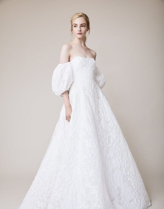 Crystal Floral Bodice Plus Size Wedding Dress